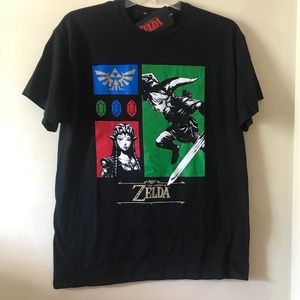 NEW NWT Geeknet The Legend of Zelda Tee Shirt. Black. Large